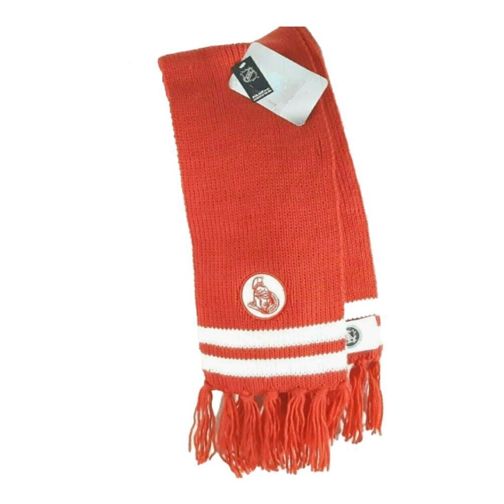 *NHL Ottawa Senators Winter Scarf Men Women Gift Red Hockey Team Fringe New